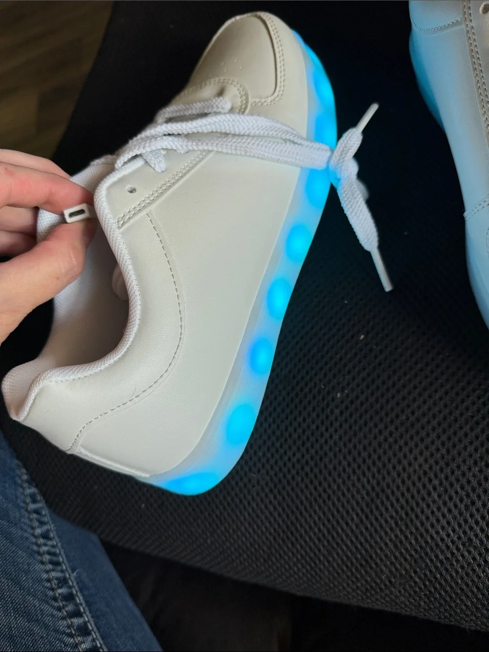 Classic White LIGHT UP Lace-Up Sneakers - Unbranded